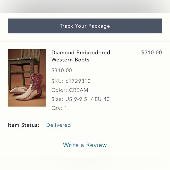 Momo Diamond Embroidered Western Cowboy Boots Anthropologie size 40 - Picture 7 of 8